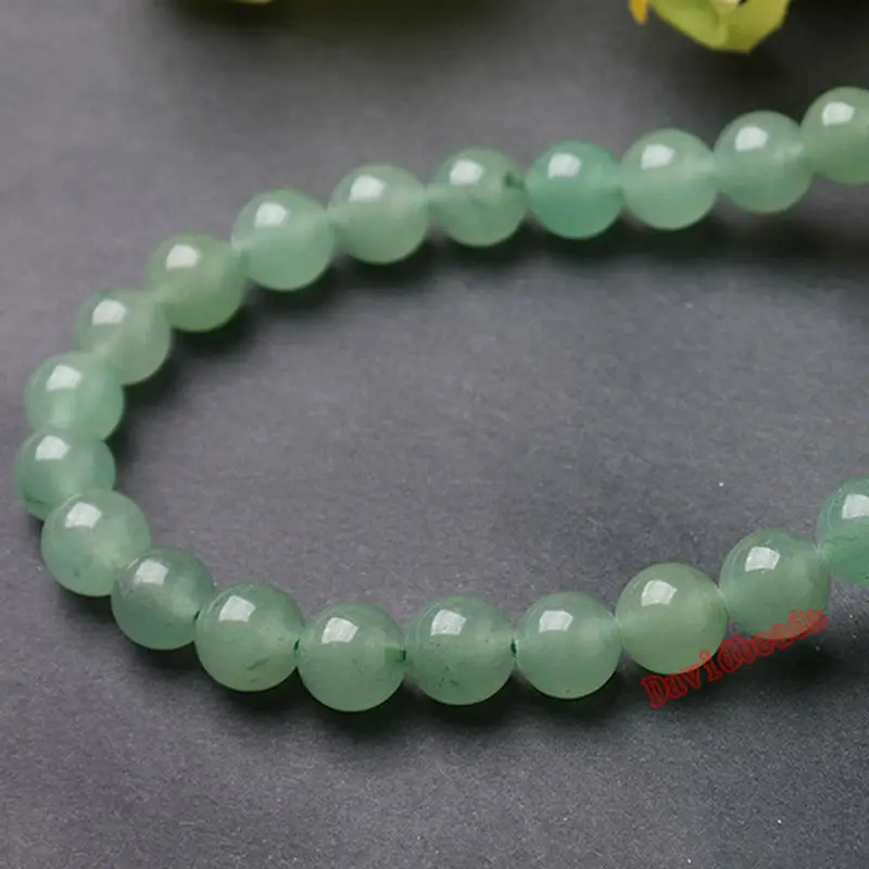 Круглые бусины из зеленого авантюрина 16 дюймов нитка 6 8 10 12 мм размеры для