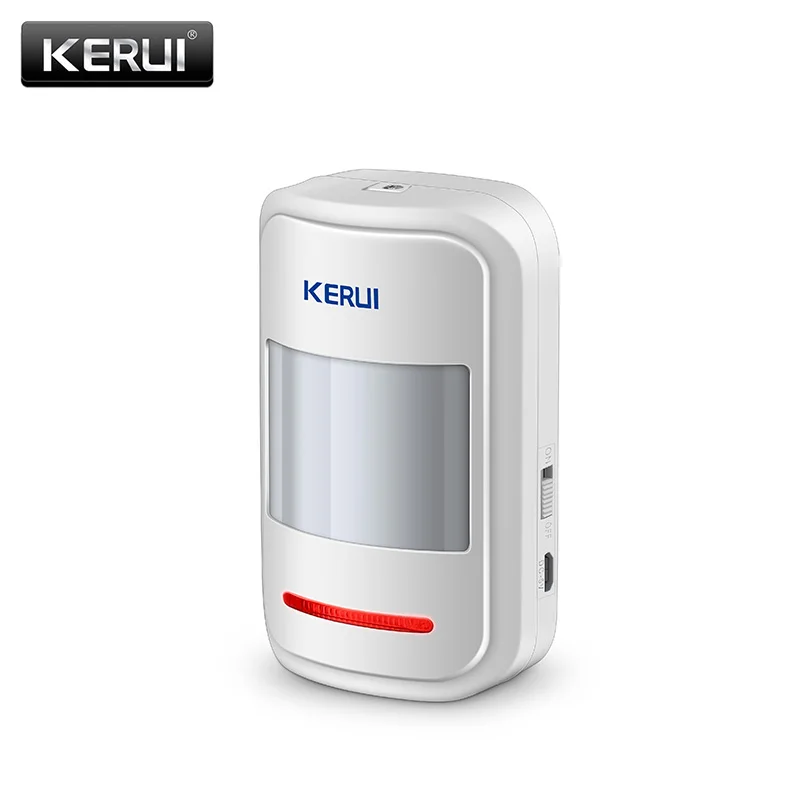 Kerui 12 шт. P819 Перезаряжаемые 5В USB 433 МГц Беспроводной пассивный инфракрасный датчик движения для GSM охранная сигнализация Системы автоматического набора комплект сигнализации