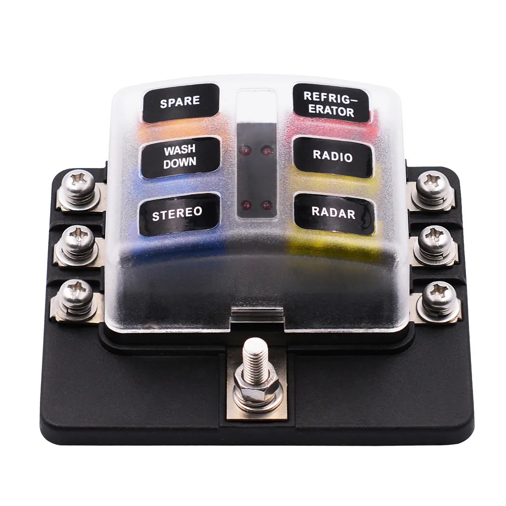 1 в 6 выходная коробка предохранителей светодиодный индикатор автомобильный
