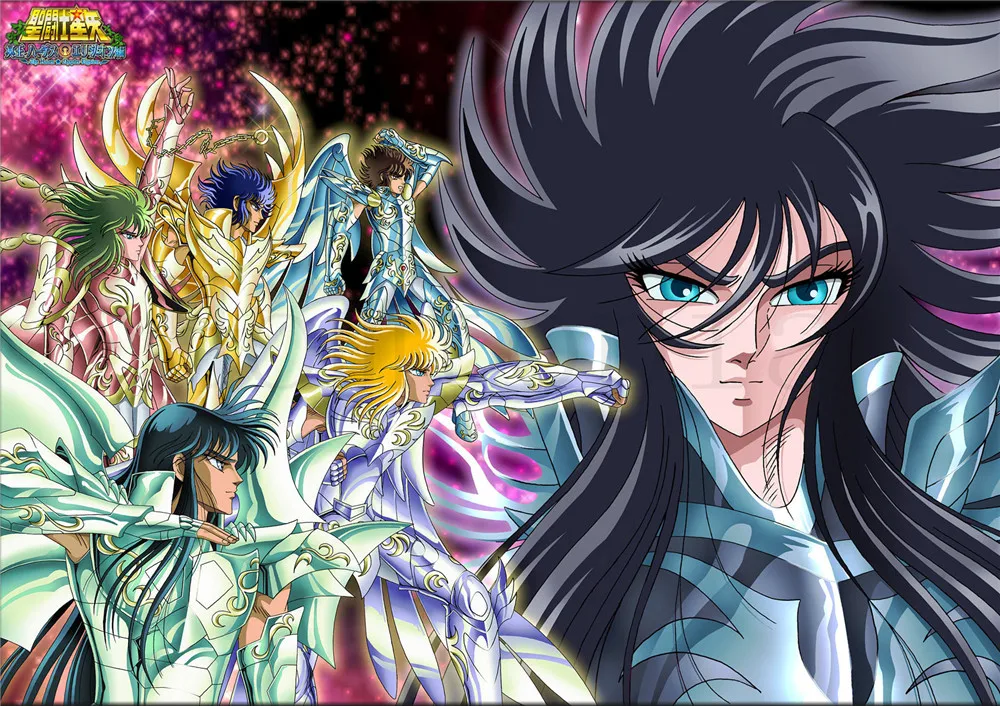 Плакаты Saint Seiya Мультяшные настенные наклейки с белым покрытием принты из бумаги