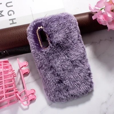 Purple Чехол для samsung Galaxy A50, плюшевый чехол для телефона, мягкий силиконовый ворсистый чехол на заднюю панель samsung Galaxy A 50, задняя крышка для Galaxy A50 A505F - Цвет: Purple