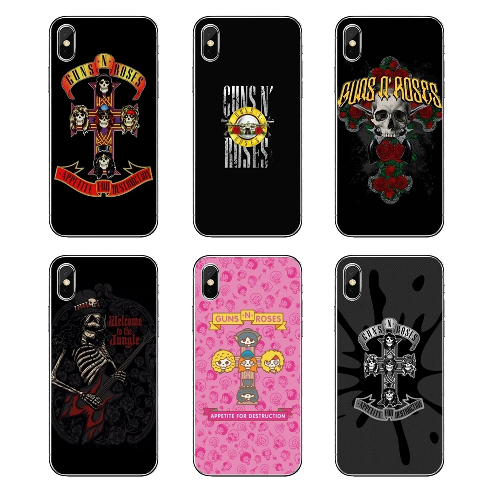 Для Nokia 2 3 5 6 8 9 230 3310 1 7 Plus мягкий прозрачный корпус крышки guns n roses музыкальная