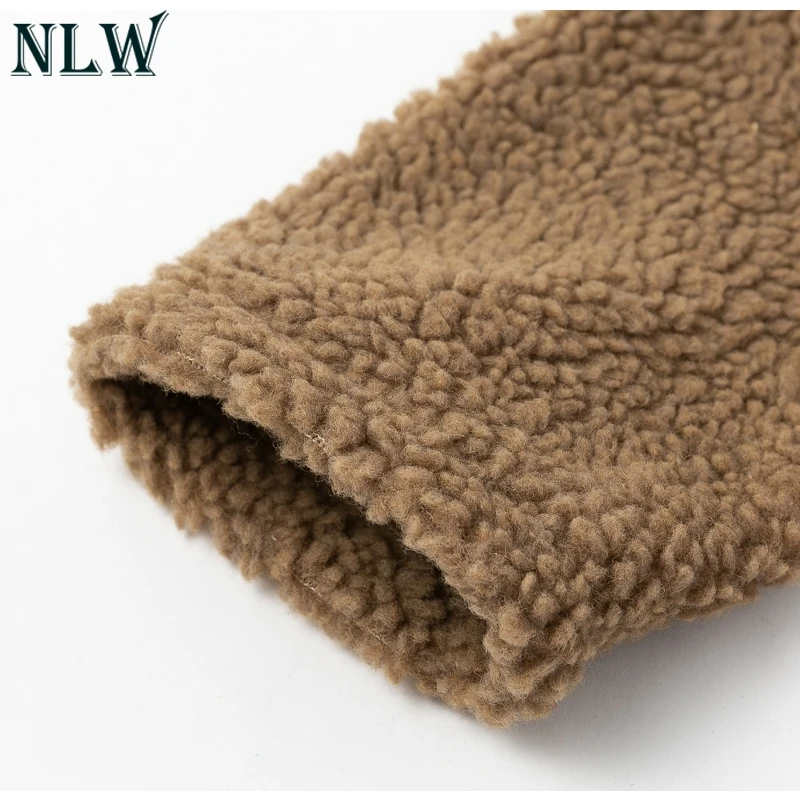 NLW Shaggy Teddy однотонное зимнее пальто куртки повседневные пальто из искусственного меха куртки модные женские пальто