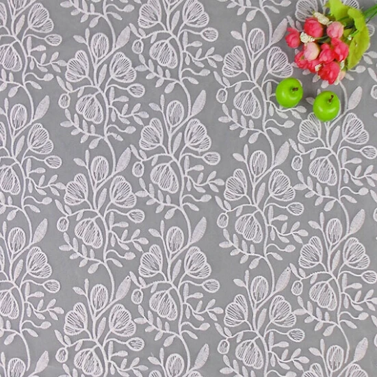 5 ярдов 2016 белый Африканский шнур кружева органза молочный шелк вышивка гипюр