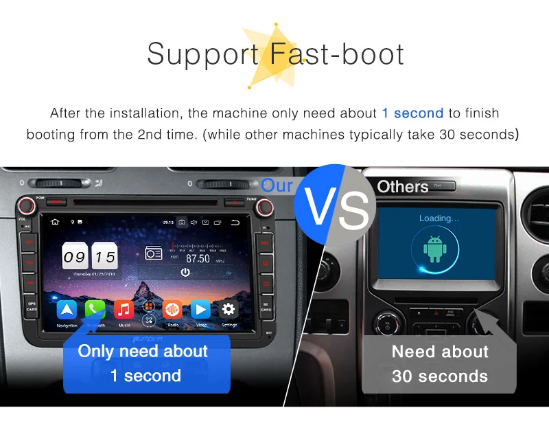 Тыква 2 Din " Android 8,0 Qcta-core 4G+ 32G автомобильный стерео dvd-плеер gps навигация для Volkswagen/Golf/Skoda Wifi FM Rds радио