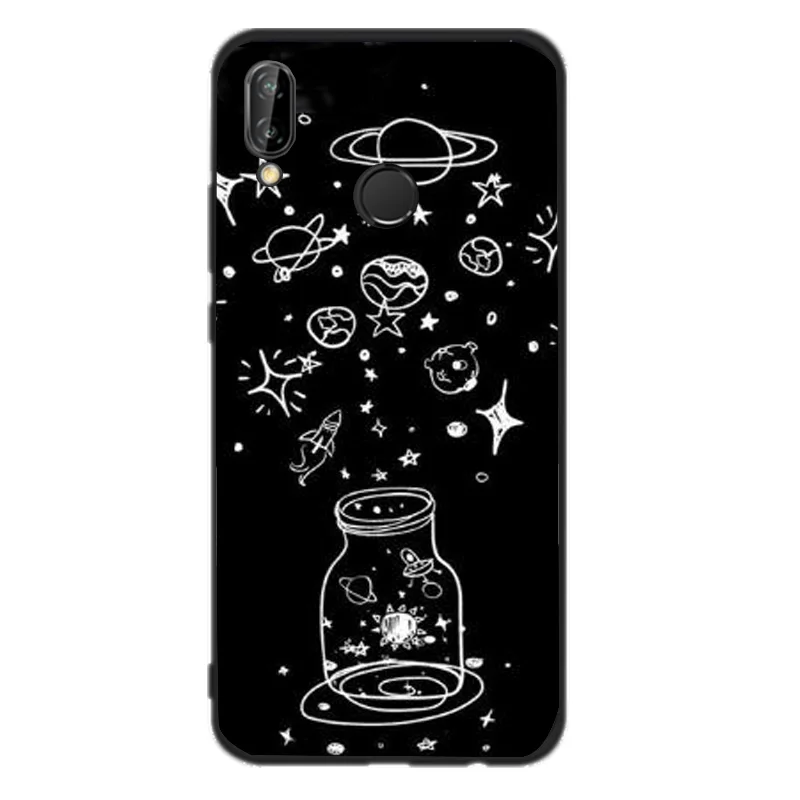 Для Funda Huawei P20 Lite чехол силиконовый черный для телефона Чехлы Mate 10 P8 P10 P9 Mini 2017 P Smart