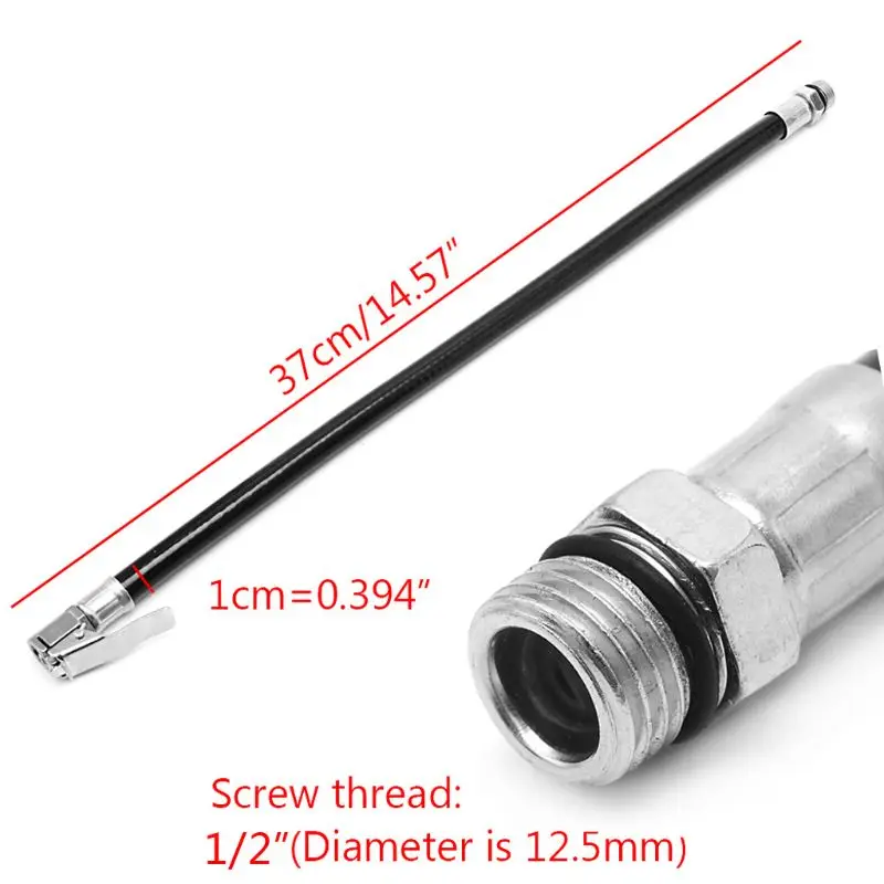 

New Car Auto 1/2PT Male Threaded Rubber Inflating Hose Air Tire Inflator