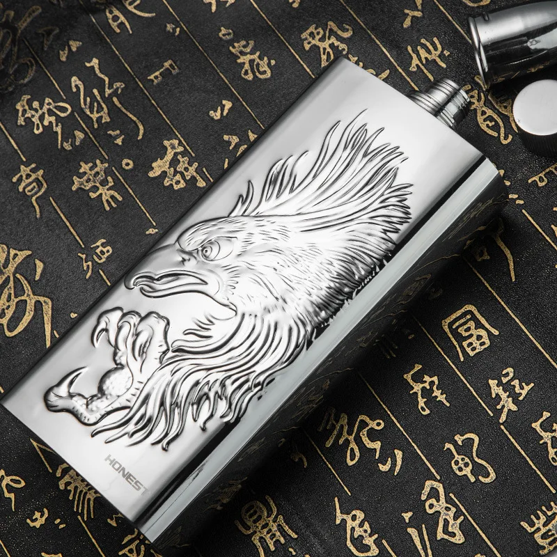 

Hip Flask 304 Stainless Steel 17oz Alcohol Whiskey Wedding Best Man Gift Portable Outdoor 1 catty Wine Liquor Bottle with Funnel