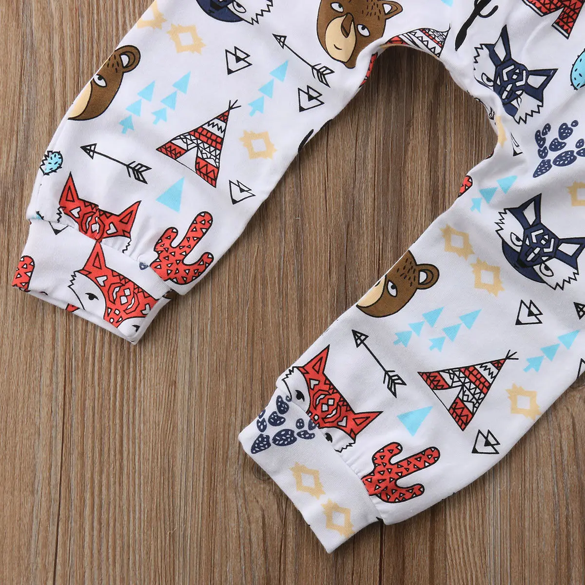 Infant Toddler Baby Boys Girl Clothes Set Happy Camper Letter T-shirt Tops Animals Long Pants Outfits Cute Children Kids Cloth | Детская