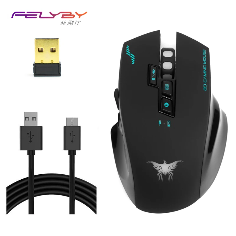FELYBY USB беспроводная мышь человеческая дизайнерская портативная игровая