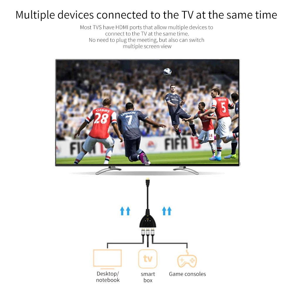 FDBRO Новый 4K * 2K 3D Мини 3 порта HDMI переключатель 1.4b сплиттер 1080P в 1 выход порт