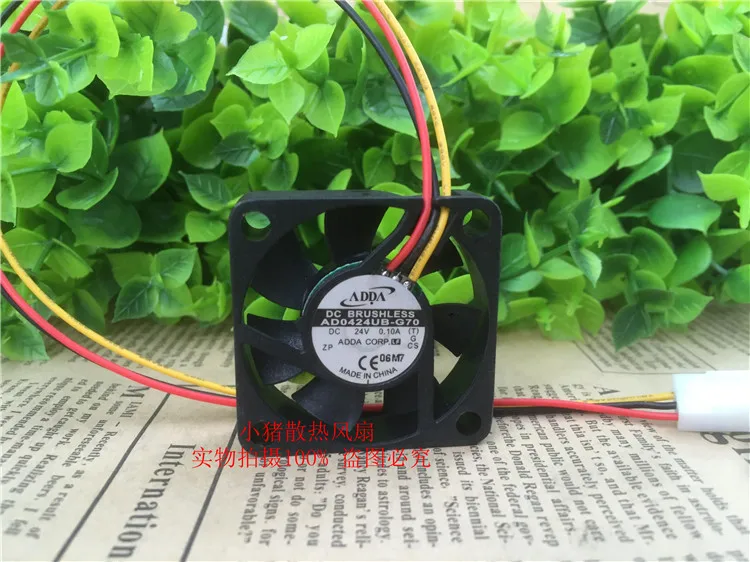 Для ADDA оригинальный AD0424UB G70 DC 24V 0.1A 4010 40*40*10 мм 3 провода 6800 об/мин двойной