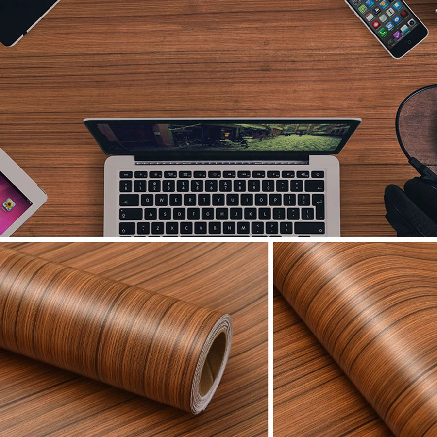 Винтажные деревянные виниловые самоклеящиеся обои 3 м x 0 6 декоративная пленка