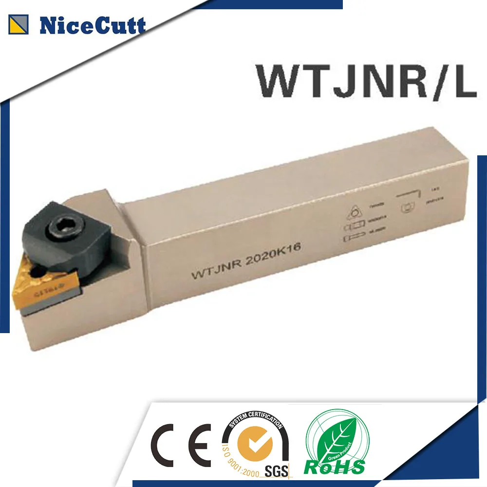 WTJNR/L1616H16/2525M16/3232P16 держатель внешнего токарного инструмента Nicecutt для TNMG вставка токарного станка держатель инструмента