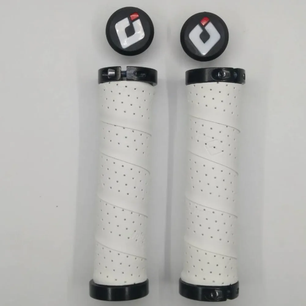 2019 NEW Unisex leather + PU silicone bicycle grip ultra light 96G road mountain MTB DH/FR/XC riding handle Cheap Colorful | Спорт и