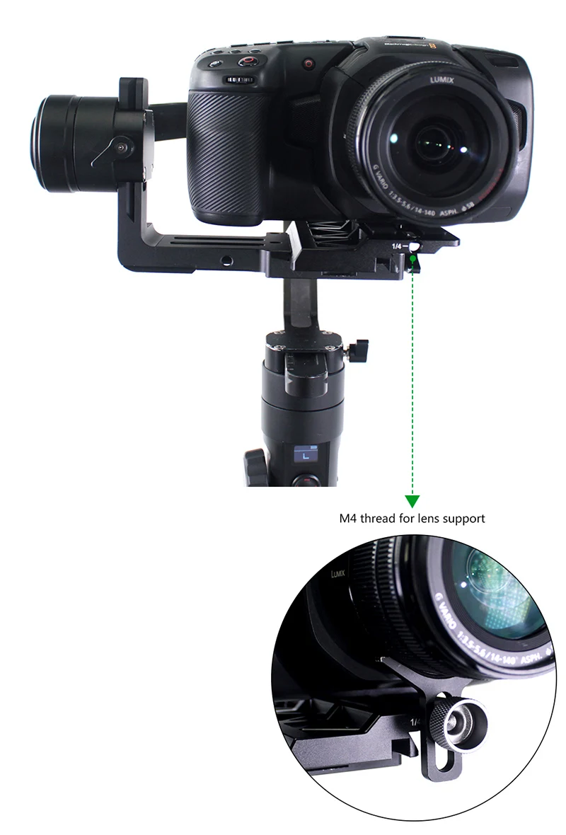 Lanparte кран 2/3 офсетная пластина для Zhiyun Gimbal аксессуары для камеры Blackmagic BMPCC 6K 4K Камера и аксессуар для цифровой зеркальной фотокамеры