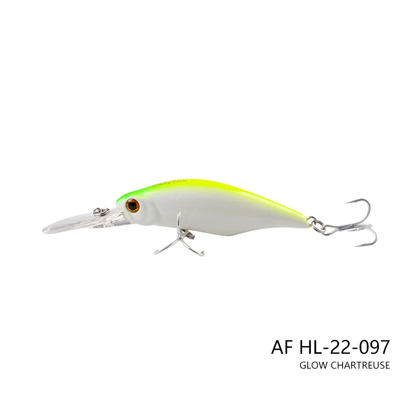 ANYFISH STAR RV SHAD 70F-DR плавающая приманка для рыбалки 7 см 9,8 г жесткая приманка с 3D глазами искусственная приманка с 2 крючками глубина погружения 2-2,5 м - Цвет: AF HL-22-097