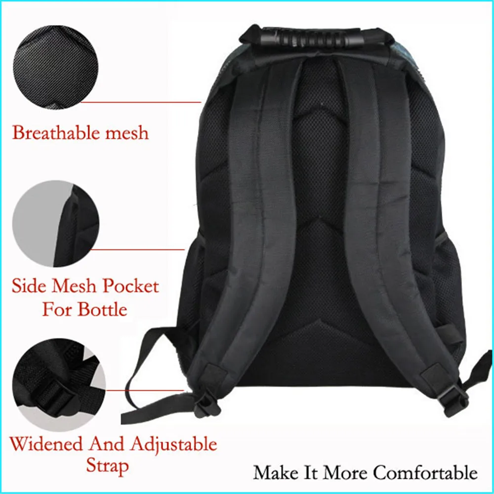 WHOSEPET Большой Студенческий рюкзак лес животное 3D печать рюкзаки прочные школьные