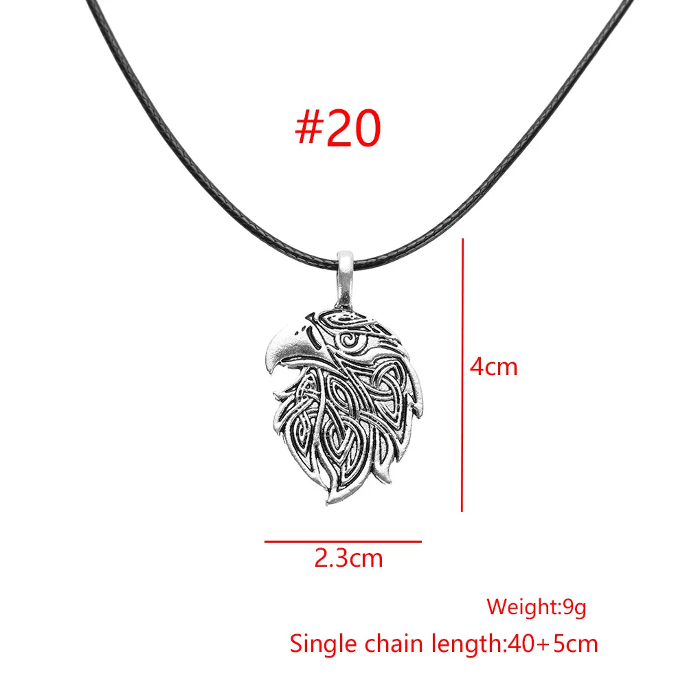 Ожерелье с подвеской в виде волка Рунический амулет 1 шт. стиле норвежских