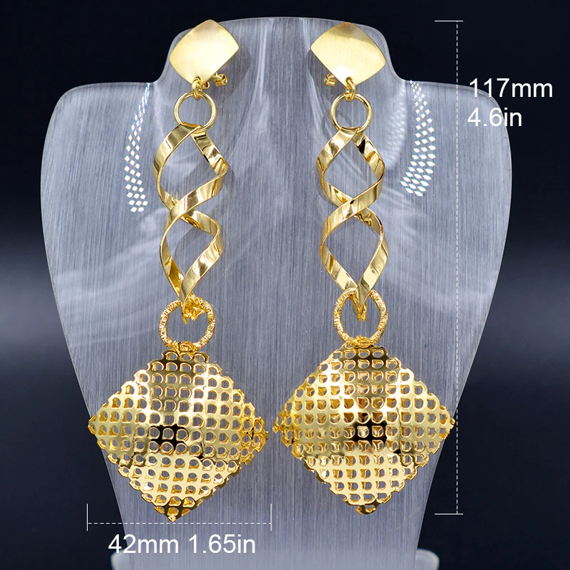 Sunny Jewelry трендовые Новые квадратные серьги длинные висячие для женщин девушек