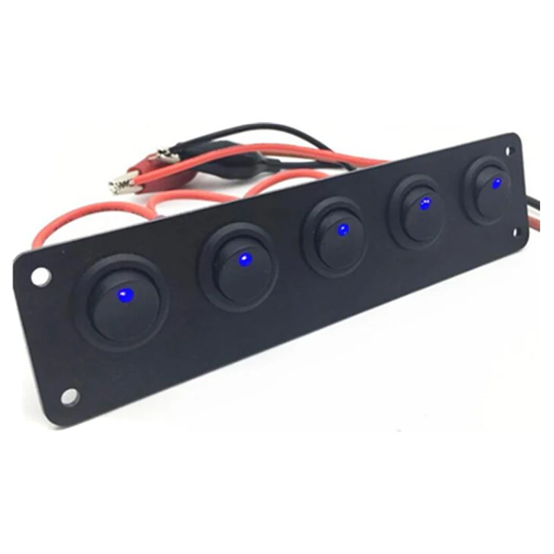 1 шт. 5-кнопочный переключатель панель управления со светодиодной подсветкой