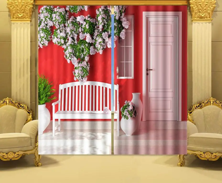 Фото печать стереоскопические 3d шторы 3 d цифровая занавеска стены и деревянная