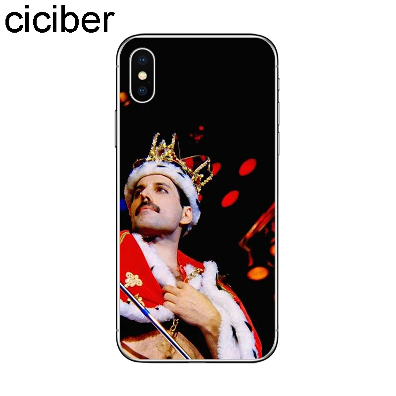 Ciciber Freddie Mercury Чехол для iPhone 7 8 6S Plus X XR XS Max 5 чехол телефона Мягкий Силиконовый ТПУ