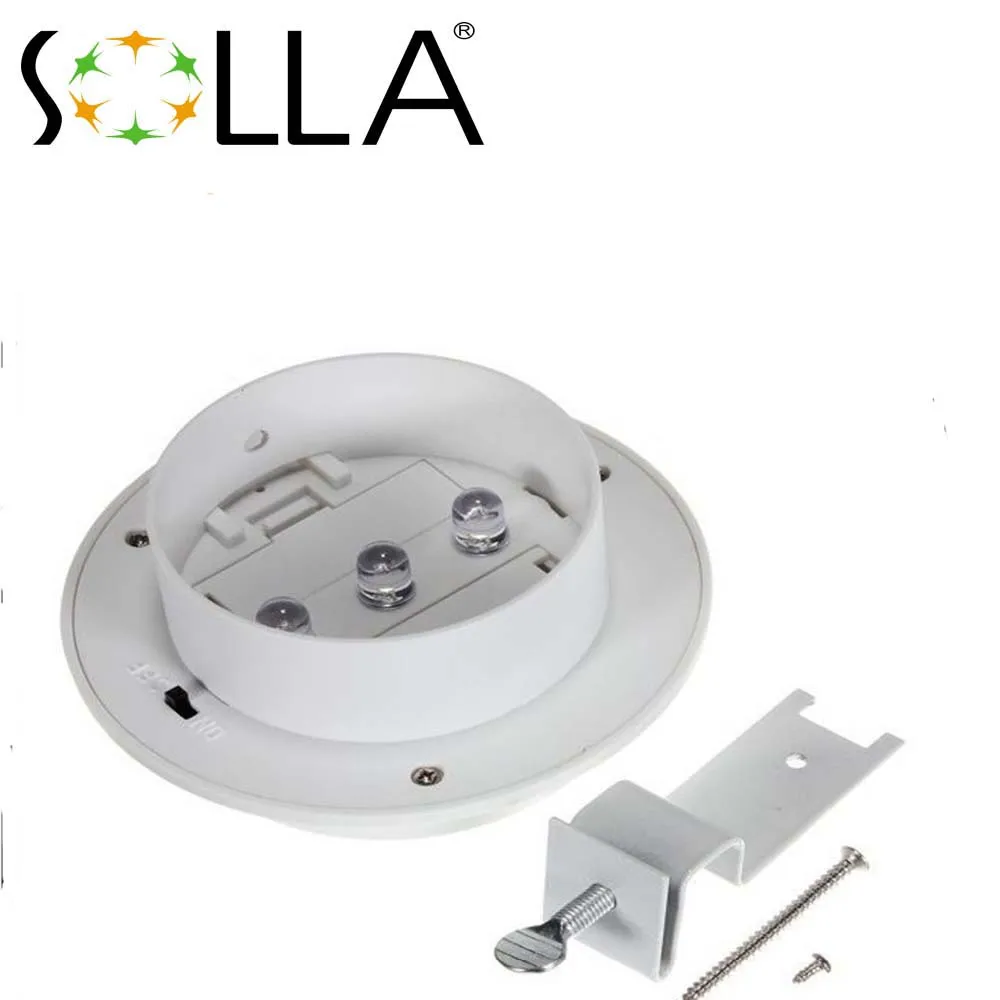 2016 Горячий Белый Солнечной Энергии 3 LED Забор Раковина освещения Открытый Сад