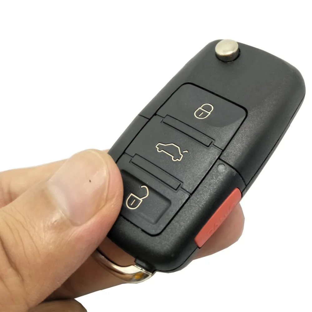 Чехол книжка для ключа с дистанционным управлением и 4 кнопками VW Volkswagen Jetta Passat Golf