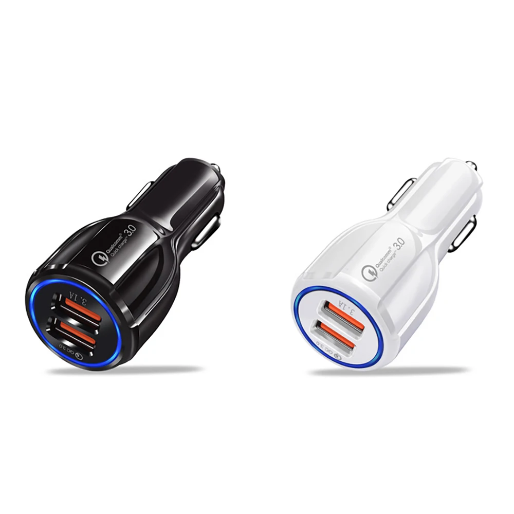 Автомобильное зарядное устройство с двумя USB-портами и поддержкой быстрой
