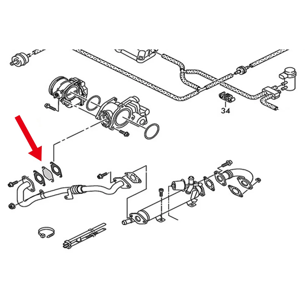 Заглушка Клапана EGR комплект пластин с прокладкой для VW AUDI SEAT SKODA VOLVO GALAXY TDI|kit|kit