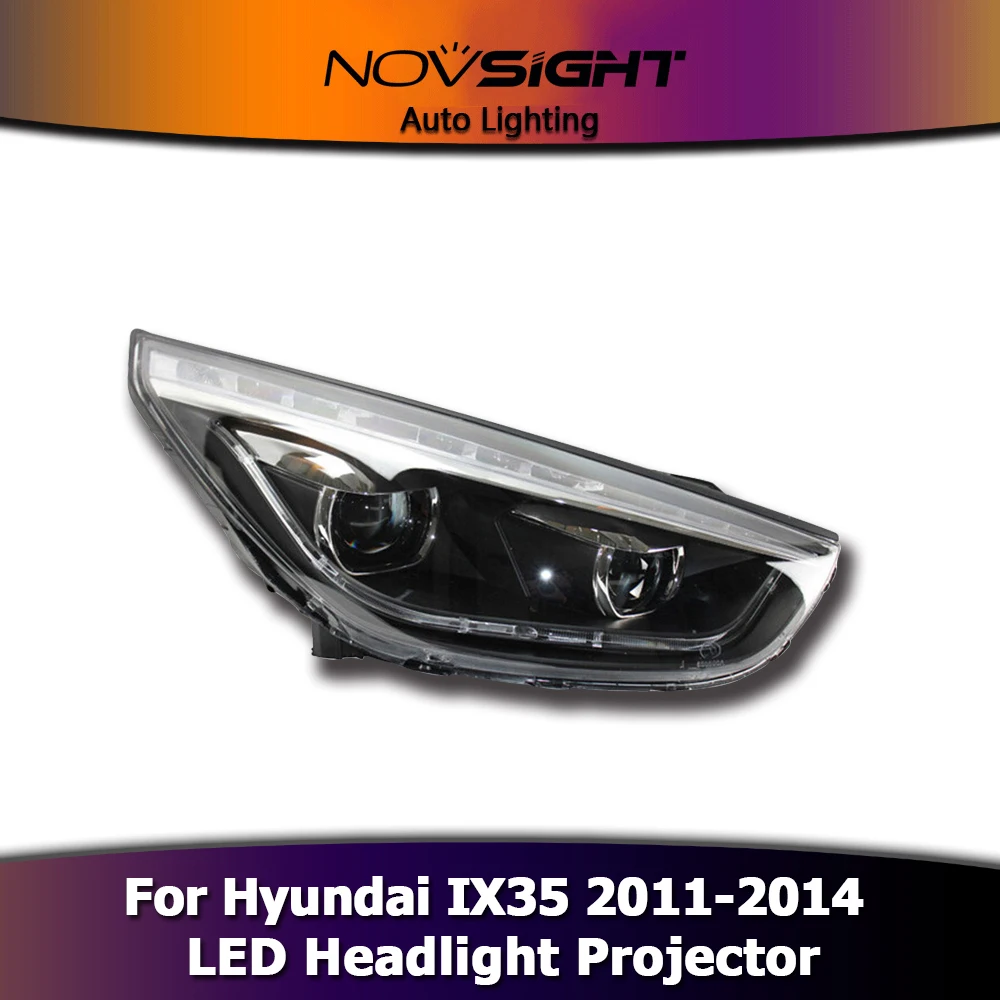 NOVSIGHT 2 шт. Автомобильные светодиодные фары проектор в сборе DRL Противотуманные