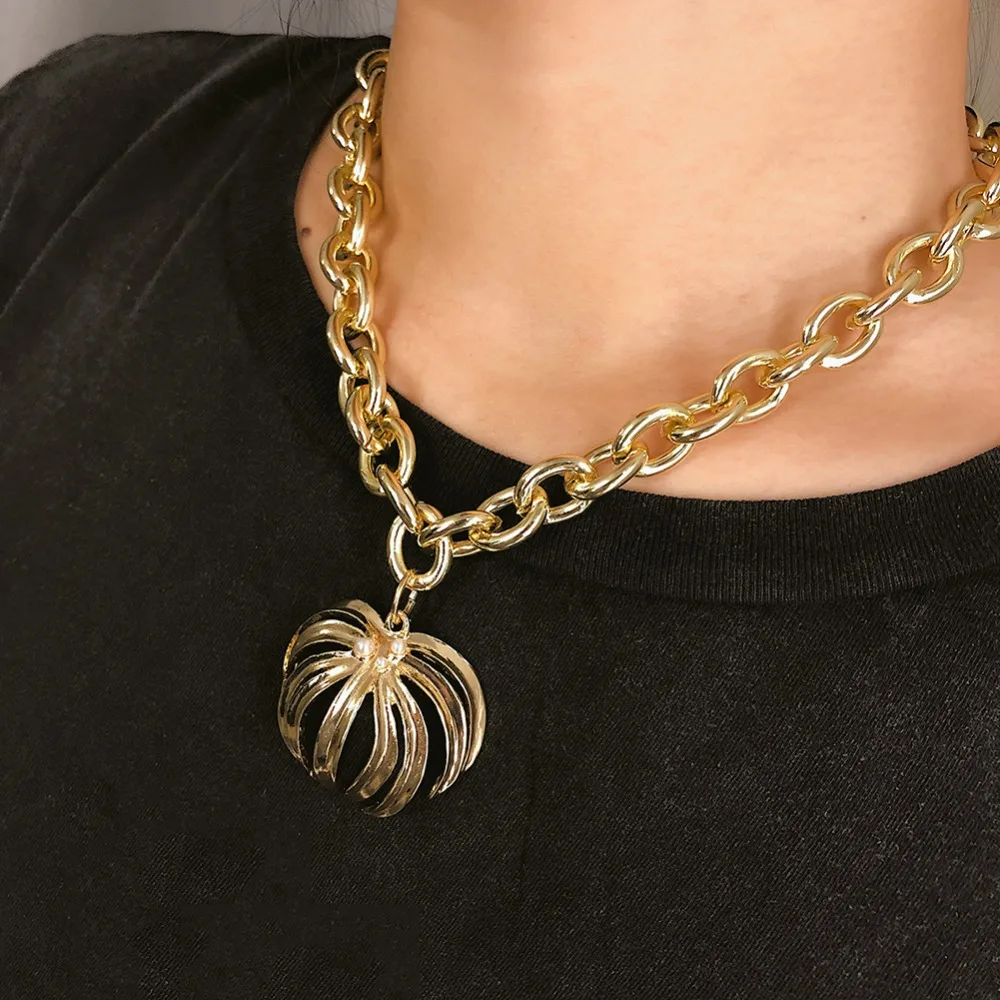 Женское Ожерелье чокер с подвеской в виде листьев|Цепочки| |