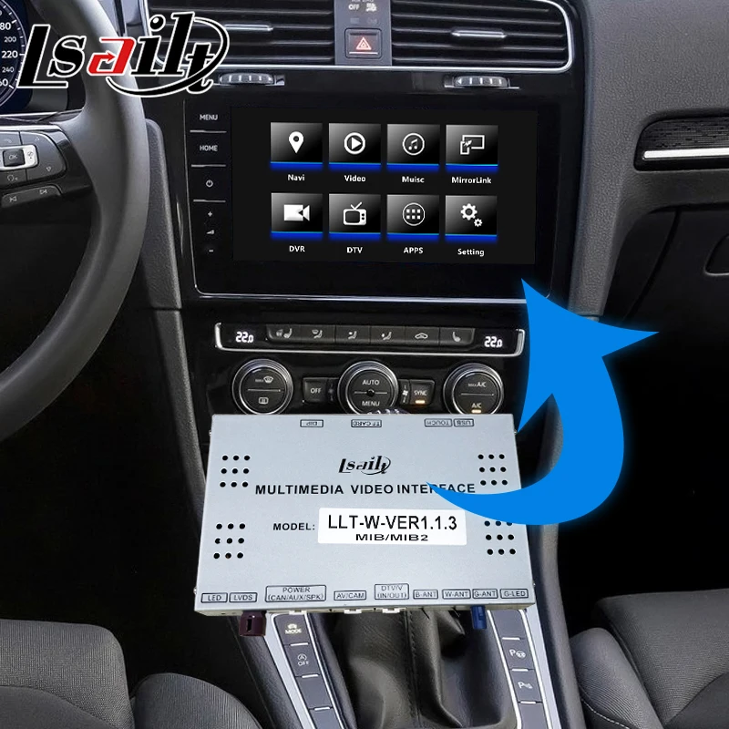 Android/carplay интерфейсная коробка для Volkswagen Golf mk7 MIB MQB Откройте для себя pro android gps навигация видео интерфейс коробка Lsailt