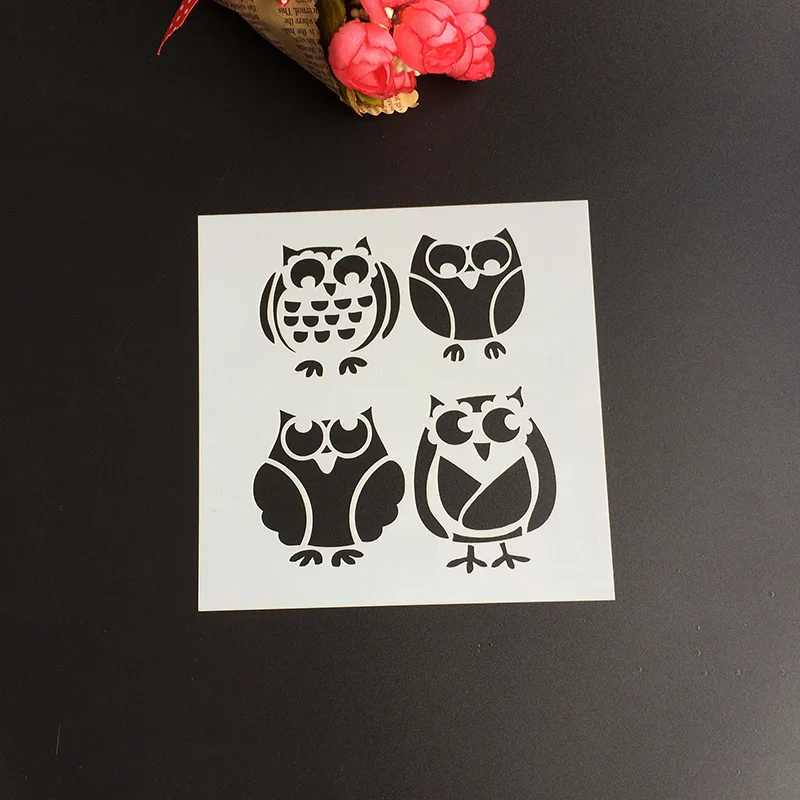 1Pcs 13*13cm Scapbook Stencil Cake Decorating Tool scrapbooking DIY Fondant Pattern Printing Spray Template | Дом и сад