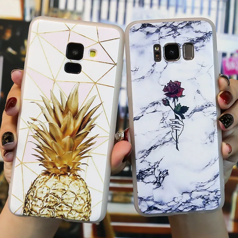 Чехол с 3D тиснением для Samsung S10 Plus S10E силиконовый чехол Galaxy A7 2018 A6 A8 A9 J6 J8 S 10 E