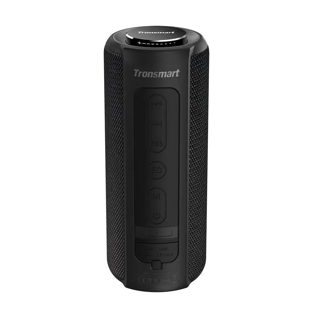 black Tronsmart T6 Plus Bluetooth динамик 40 Вт портативный динамик глубокий бас Саундбар с IPX6 Водонепроницаемый, power Bank функция SoundPulse - Цвет: black
