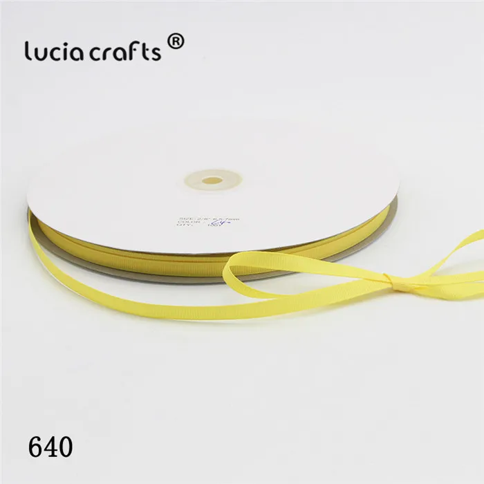640 Light Yellow Lucia Crafts 100y 6 мм многоцветные корсажные ленты бант поделки Сделай Сам шитье ручной работы упаковочные материалы аксессуары 040054279 - Цвет: 640 Light Yellow