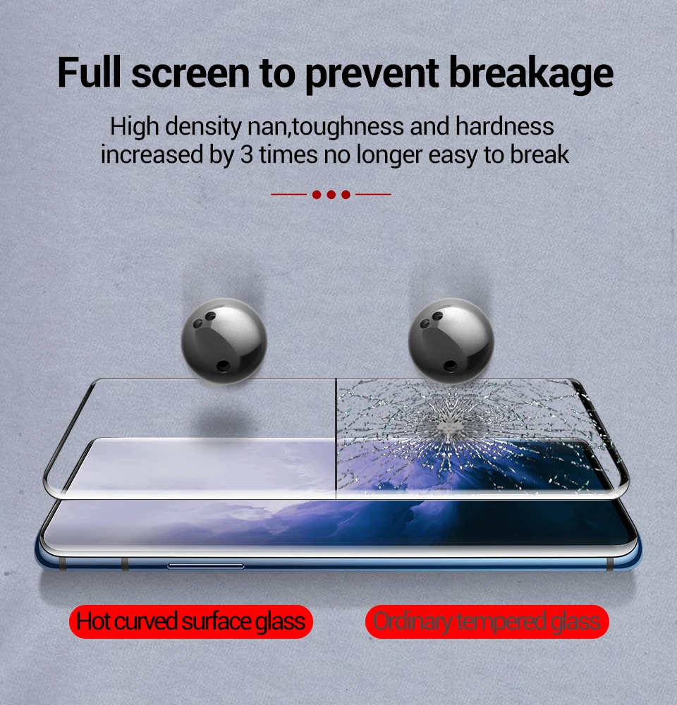 PZOZ для oneplus 7 pro 3D закругленные края полное закаленное стекло крышка oneplus 7 one plus 7pro стекло ультра тонкий полный экран Защита