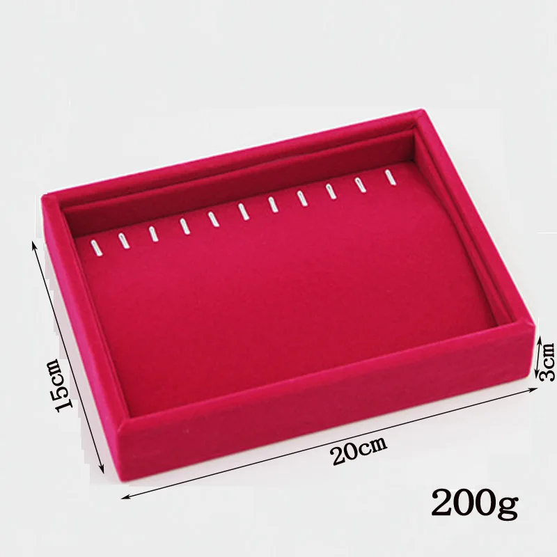 necklace tray Распродажа ювелирных изделий серьги ожерелья подвески браслеты держатель лотков Чехлы бархат стенд для ювелирных украшений хранения лотков - Цвет: necklace tray