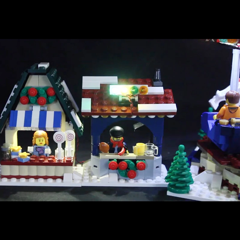 Светодиодная лампа для Lego 10235 Рождественская зимняя деревенская ярмарка