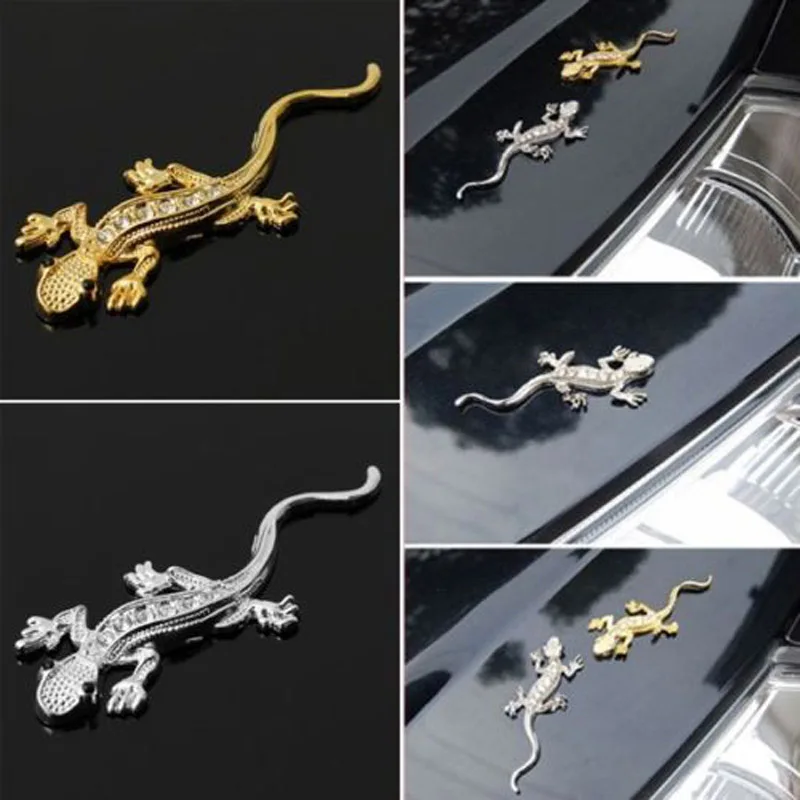 Banggood 3D Gecko декоративный металлический твердый дом ящерица Автомобиль Стерео