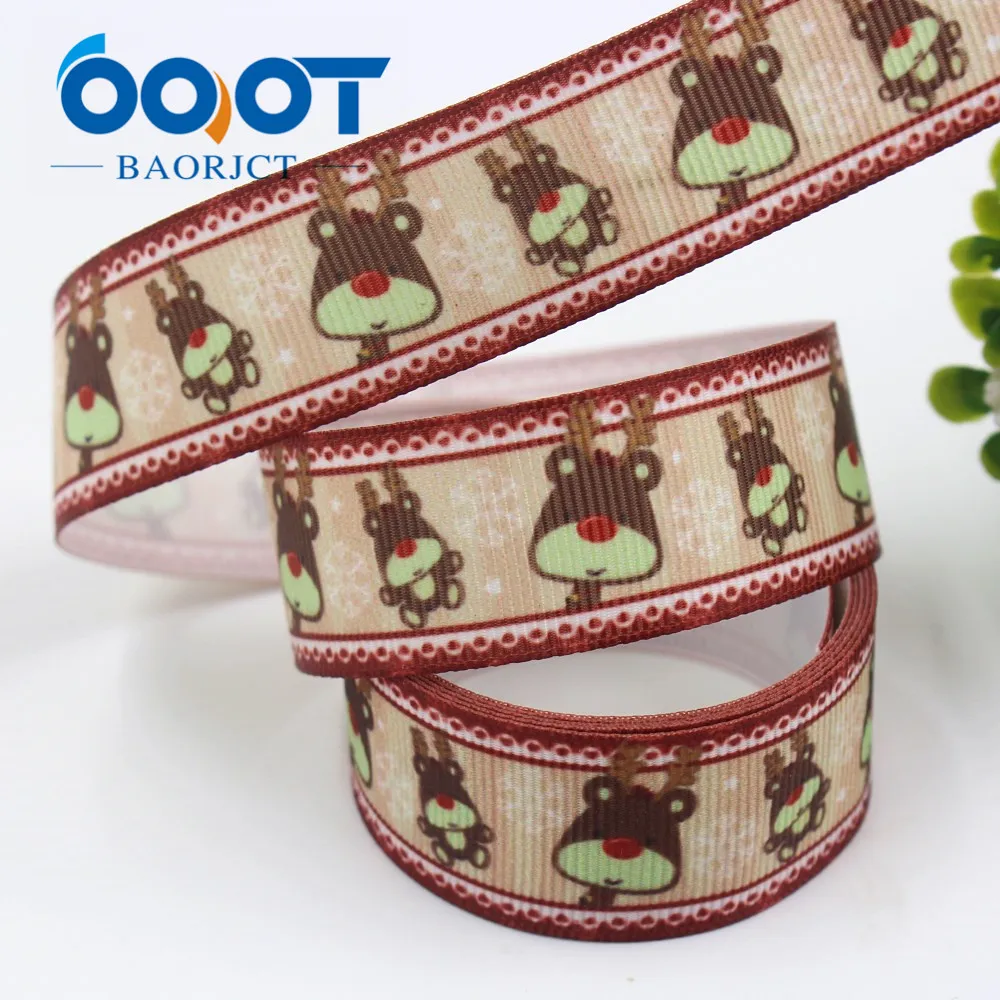 OOOT BAORJCT I-19713-5 22 мм 10 ярдов Рождественская серия Мультяшные ленты из грогрена