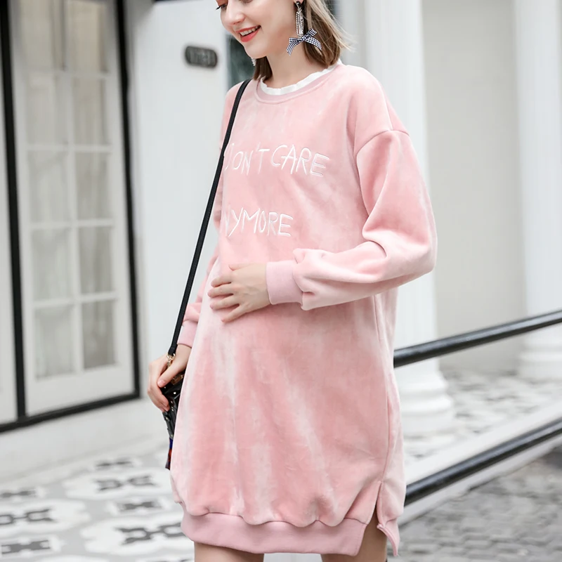 Мода 2018 г. вышивка хлопок средства ухода за кожей для будущих мам толстовка осень