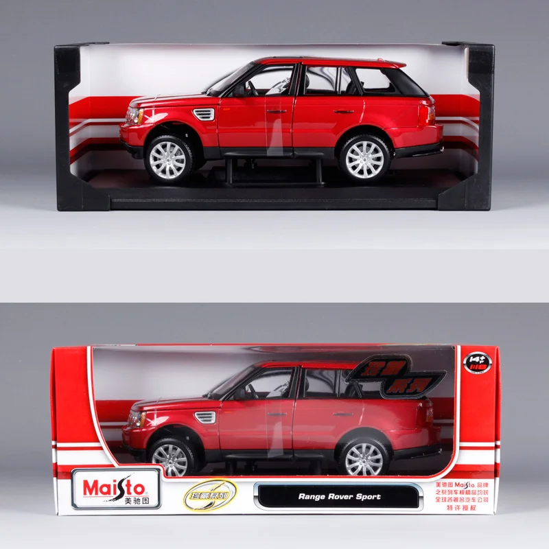 Bburago 1:18, роскошный range rover, спортивный внедорожник, черный автомобиль, литая под давлением, Настоящая модель автомобиля, крутой автомобиль, подарок на день рождения для детей 12069