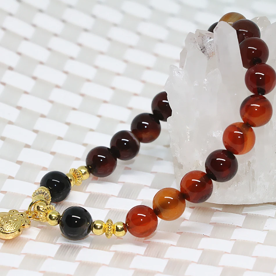 Модные аксессуары золотого цвета из натурального камня dream agat carnelian круглые