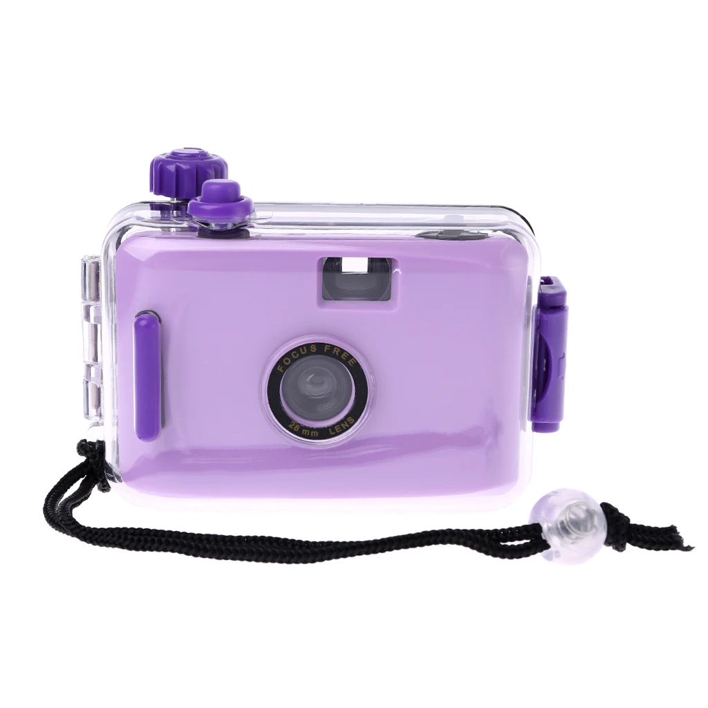 purple Для подводной водонепроницаемой камеры Lomo Mini Cute 35 мм чехол с корпусом - Цвет: purple