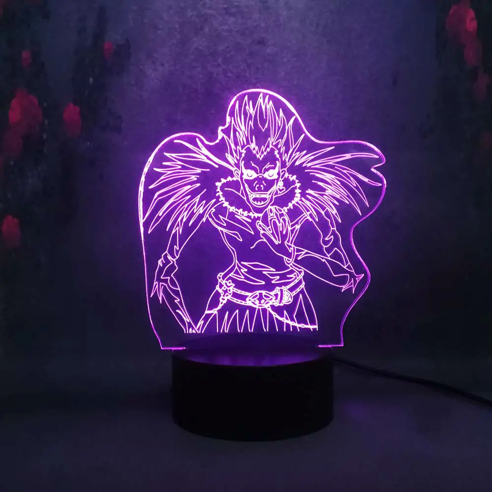 Аниме Anitoy Death Note Ryuk Ryuuku Go экшн-игрушка 3D лампа новый детский подарок декор для сна