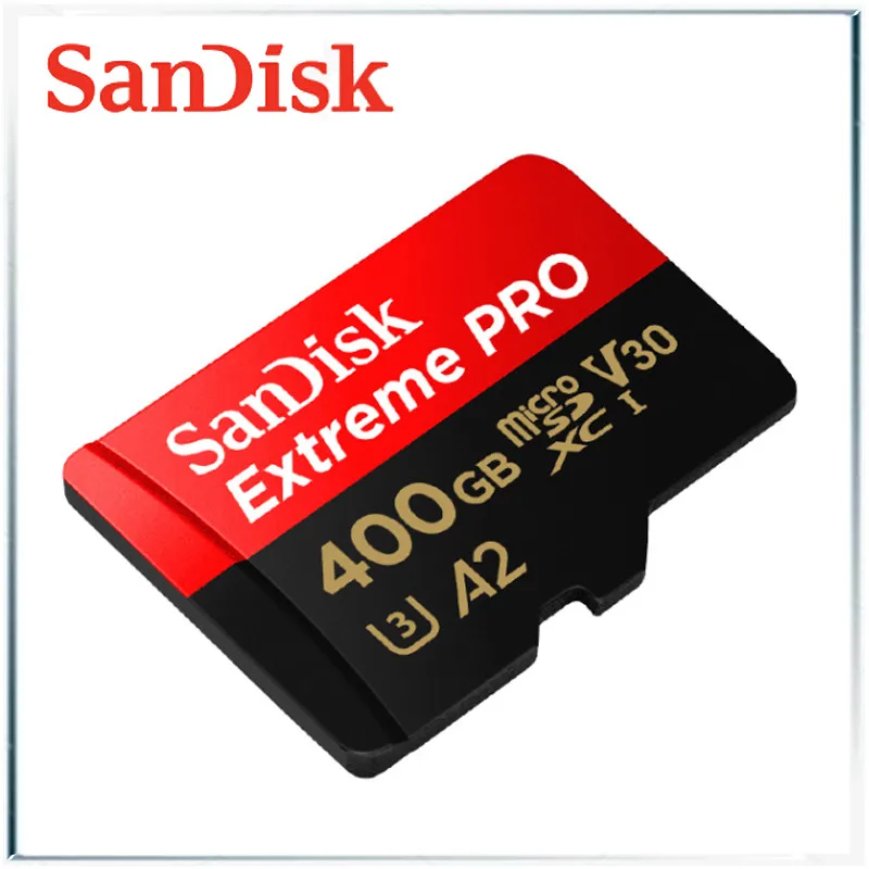 400GB Sandisk Extreme Pro UHS-I карта Micro SD 32 Гб 256 Гб 400 ГБ 512 Гб карта памяти sandisk TF U3 A2 V30 телефон Дрон 3D 4K HD карта - Емкость: 400GB