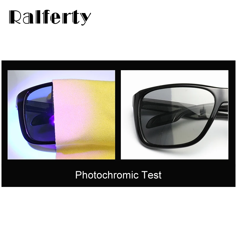 Ralferty фотохромные поляризованные солнцезащитные очки мужские очки для вождения автомобиля Хамелеон Солнцезащитные очки Мужские HD Обесцвечивающие очки K1037